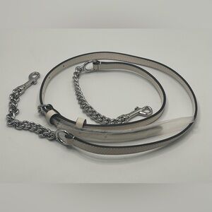 Coach Silver and Cream Chain Strap